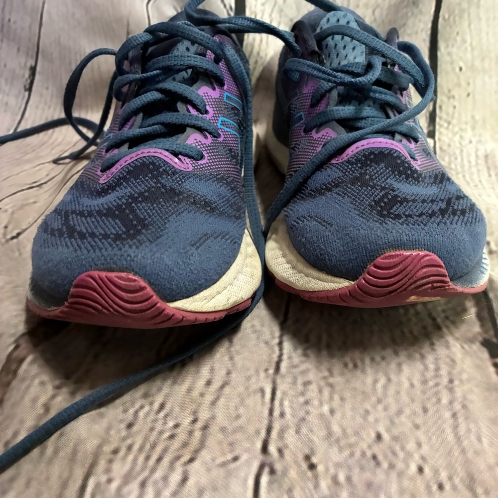 Asics Women's Gel Nimbus 23 'Grand Shark / Digital‎ Aqua' 1012A885 Shoes Sz7 GUC - Picture 4 of 10
